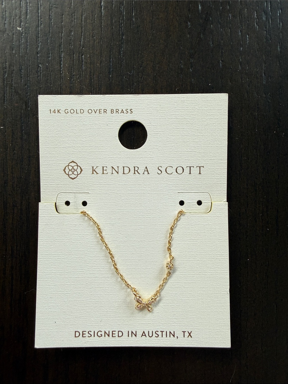 Kendra Scott Gold bow Pendant Necklace
